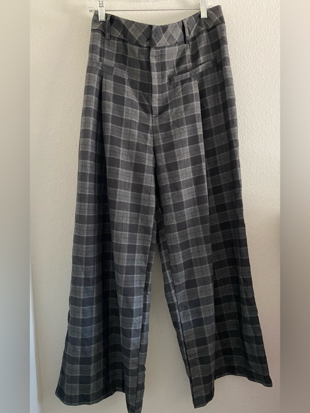 Cider Pants Wide Leg Plaid Gray Preppy Goth 2XL